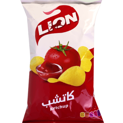 شيبس طعم كاتشب ليون 90غ